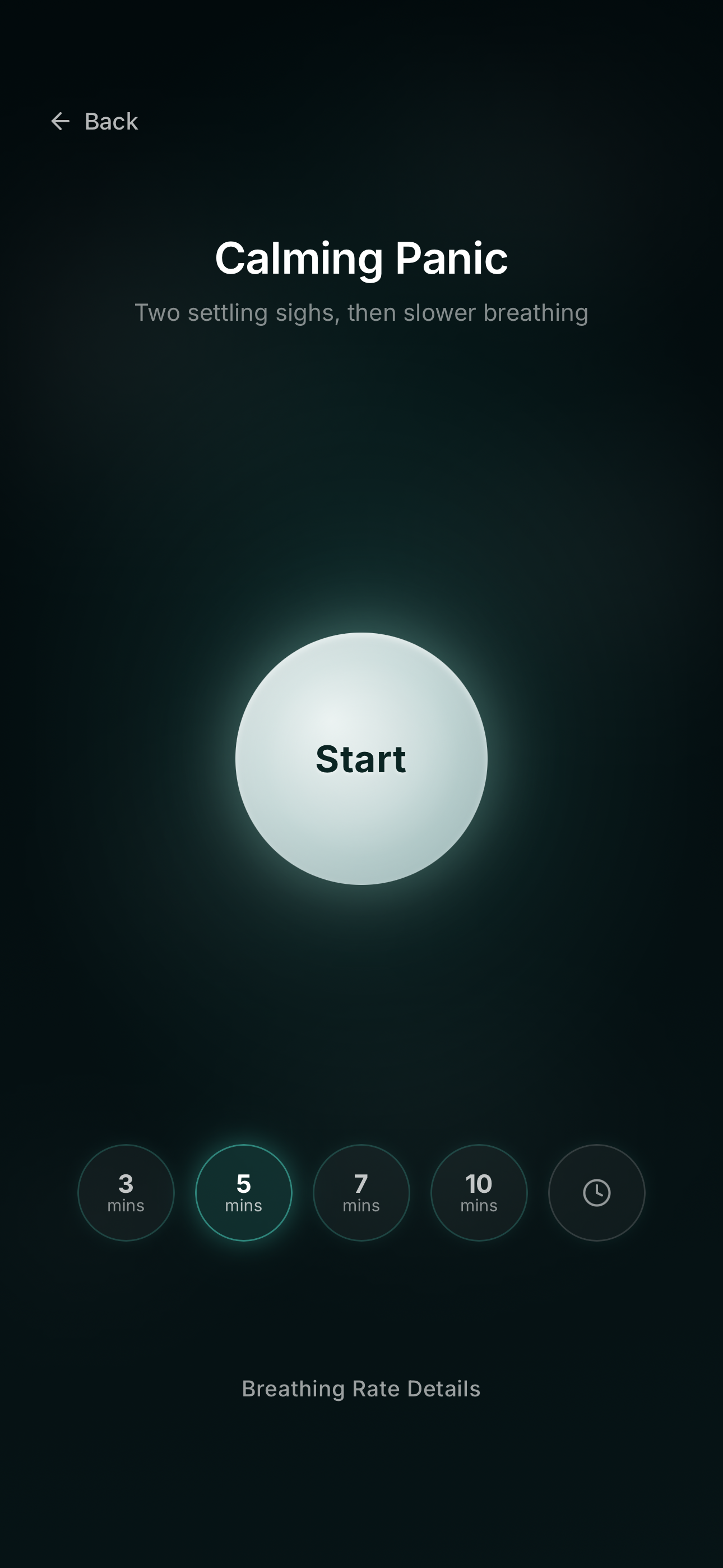 Calming Panic breathing screen